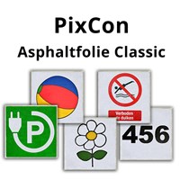 Tegel PixCon Asphaltfolie Classic geprint door PixalPaving